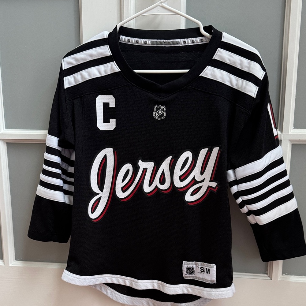 NHL Kids Black and White NJ Devils Jersey